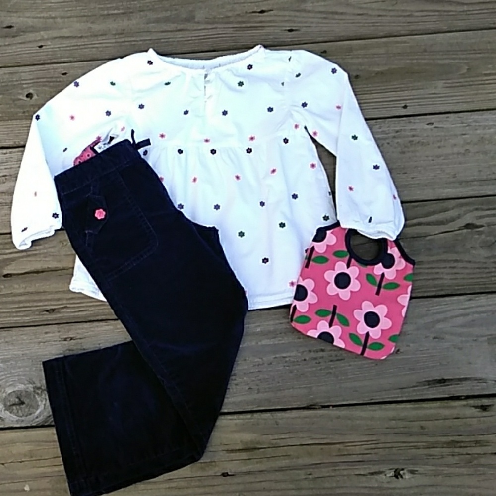 GAP baby Tiny flower shirt and matching pants 5T